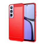 For Realme C65 4G Carbon Fiber Brushed Texture TPU Phone Case(Red)