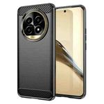 For Realme 13 Pro 5G Carbon Fiber Brushed Texture TPU Phone Case(Black)