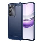 For Realme V70 Carbon Fiber Brushed Texture TPU Phone Case(Blue)