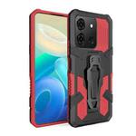 For Infinix Smart 7 Armor Warrior Shockproof PC + TPU Phone Case(Red)