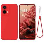 For Motorola Moto G35 Pure Color Liquid Silicone Shockproof Phone Case(Red)