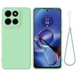 For Motorola Edge 60 Stylus Pure Color Liquid Silicone Shockproof Phone Case(Green)