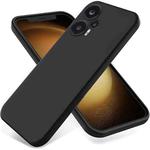 For Xiaomi Poco F5 / Note 12 Turbo Pure Color Liquid Silicone Shockproof Phone Case(Black)