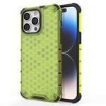 For iPhone 15 Pro Max Honeycomb Phone Case(Green)