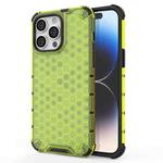 For iPhone 15 Pro Honeycomb Phone Case(Green)