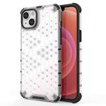 For iPhone 15 Plus Honeycomb Phone Case(White)