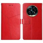 For Realme 13 Pro 5G / 13 Pro+ 5G HT01 Y-shaped Pattern Flip Leather Phone Case(Red)