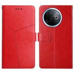 For vivo Y39 5G Global HT01 Y-shaped Pattern Flip Leather Phone Case(Red)