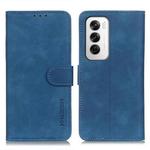 For OPPO Reno12 5G Global KHAZNEH Retro Texture Flip Leather Phone Case(Blue)