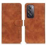 For OPPO Reno12 Pro 5G Global KHAZNEH Retro Texture Flip Leather Phone Case(Brown)