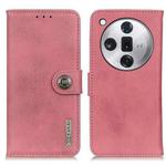 For OPPO Find X7 Pro / Find X7 Ultra KHAZNEH Cowhide Texture Flip Leather Phone Case(Pink)