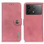 For Xiaomi Redmi K70 5G / K70 Pro 5G KHAZNEH Cowhide Texture Flip Leather Phone Case(Pink)