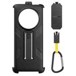 For Ulefone Armor 23 Ultra Ulefone Back Clip Phone Case with Carabiner(Black)