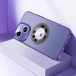 For iPhone 14 CD Texture MagSafe Magnetic Phone Case(Dark Purple)