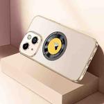 For iPhone 14 CD Texture MagSafe Magnetic Phone Case(Champagne Gold)