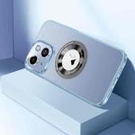 For iPhone 14 CD Texture MagSafe Magnetic Phone Case(Sierra Blue)
