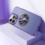 For iPhone 14 Pro CD Texture MagSafe Magnetic Phone Case(Dark Purple)