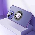 For iPhone 13 CD Texture MagSafe Magnetic Phone Case(Dark Purple)