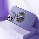 For iPhone 12 CD Texture MagSafe Magnetic Phone Case(Dark Purple)
