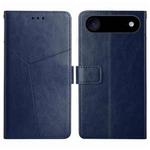 For iPhone 17 Air HT01 Y-shaped Pattern Flip Leather Phone Case(Blue)