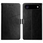 For iPhone 17 Air HT01 Y-shaped Pattern Flip Leather Phone Case(Black)