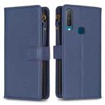 For vivo Y11 / Y15 / Y12 / Y17 9 Card Slots Zipper Wallet Leather Flip Phone Case(Blue)