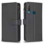 For vivo Y11 / Y15 / Y12 / Y17 9 Card Slots Zipper Wallet Leather Flip Phone Case(Black)