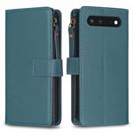 For Google Pixel 7 9 Card Slots Zipper Wallet Leather Flip Phone Case(Green)