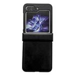 For Samsung Galaxy Z Flip5 Crazy Horse Texture Hinge Shockproof Protective Phone Case(Black)