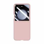 For Samsung Galaxy Z Flip5 Integrated PC Skin Feel Shockproof Phone Case(Pink)