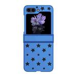 For Samsung Galaxy Z Flip5 Star Pattern PC Skin Feel Shockproof Phone Case(Blue)