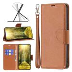 For Xiaomi Redmi 12 4G Litchi Texture Pure Color Leather Phone Case(Brown)