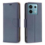 For Xiaomi Redmi Note 13 Pro 5G Litchi Texture Pure Color Leather Phone Case(Blue)