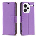 For Xiaomi Redmi Note 13 Pro+ Litchi Texture Pure Color Leather Phone Case(Purple)