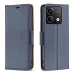 For Xiaomi Redmi Note 13 Litchi Texture Pure Color Leather Phone Case(Blue)