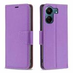For Xiaomi Redmi 13C Litchi Texture Pure Color Leather Phone Case(Purple)