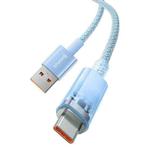Baseus 100W USB to USB-C / Type-C Explorer Series Smart Temperature Control Fast Charging Data Cable, Length:1m(Blue)
