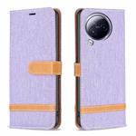 For Xiaomi Civi 3 5G Color Block Denim Texture Leather Phone Case(Purple)