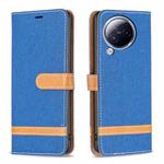 For Xiaomi Civi 3 5G Color Block Denim Texture Leather Phone Case(Royal Blue)