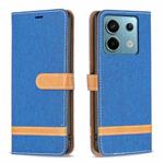 For Xiaomi Redmi Note 13 Pro Color Block Denim Texture Leather Phone Case(Royal Blue)