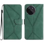 For Realme 11 4G Global Stitching Embossed Leather Phone Case(Green)