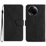 For Realme 11 5G Global Stitching Embossed Leather Phone Case(Black)