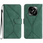 For Realme C63 5G Stitching Embossed Leather Phone Case(Green)