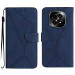 For Realme C63 5G Stitching Embossed Leather Phone Case(Blue)