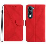 For vivo Y04 4G / Y29s 5G Stitching Embossed Leather Phone Case(Red)