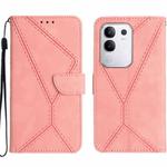For vivo Y29 4G Global Stitching Embossed Leather Phone Case(Pink)