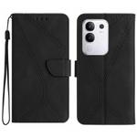 For vivo Y29 4G Global Stitching Embossed Leather Phone Case(Black)