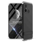 For Xiaomi Poco X5 GKK Three Stage Splicing Full Coverage PC Phone Case with Stand(Black Silver)