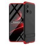 For Xiaomi Poco X5 GKK Three Stage Splicing Full Coverage PC Phone Case with Stand(Black Red)