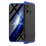 For Xiaomi Poco X5 GKK Three Stage Splicing Full Coverage PC Phone Case with Stand(Black Blue)